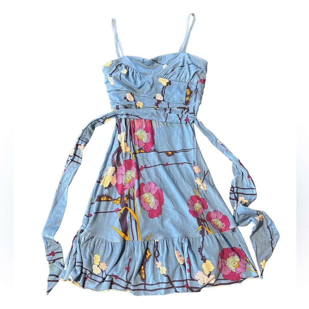 Free People Blue Floral Sundress XS